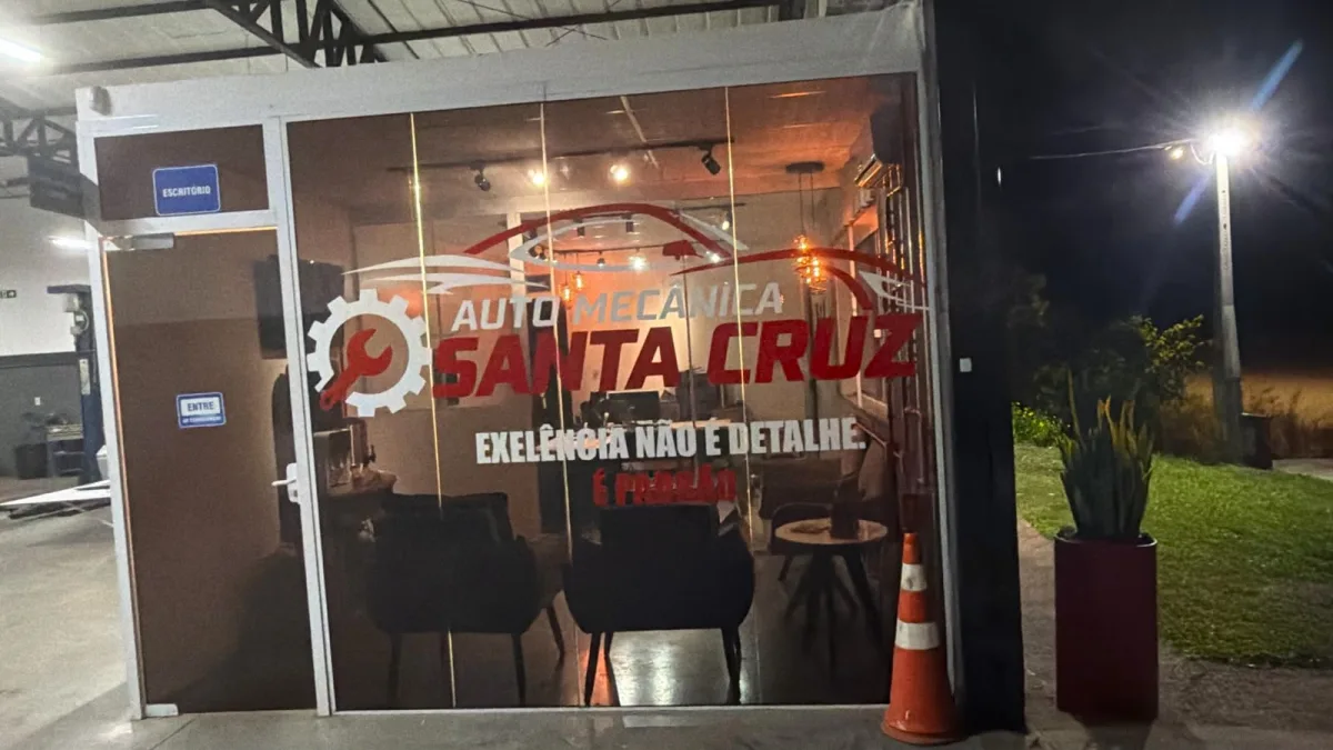 Escritório de atendimento da Auto Mecânica Santa Cruz